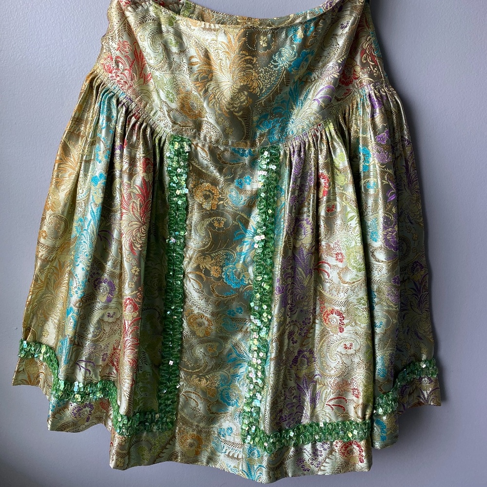 Boston Proper Oriental Print Skirt Size 8